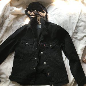 black jean jacket